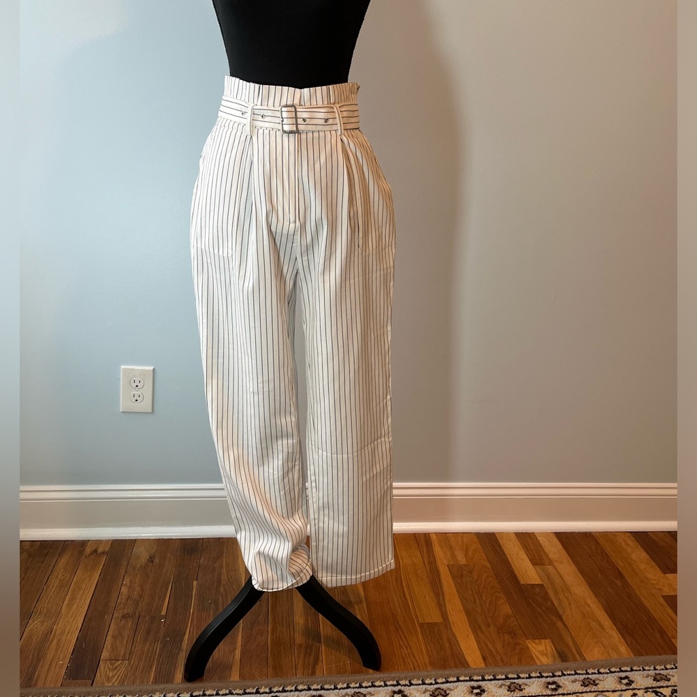 Paper Bag High Waist Cotton Pants, Forever 21 Size M
